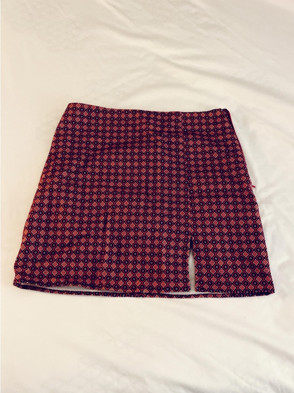 Pull & Bear Pink Geometric Mini Skirt - Size Small